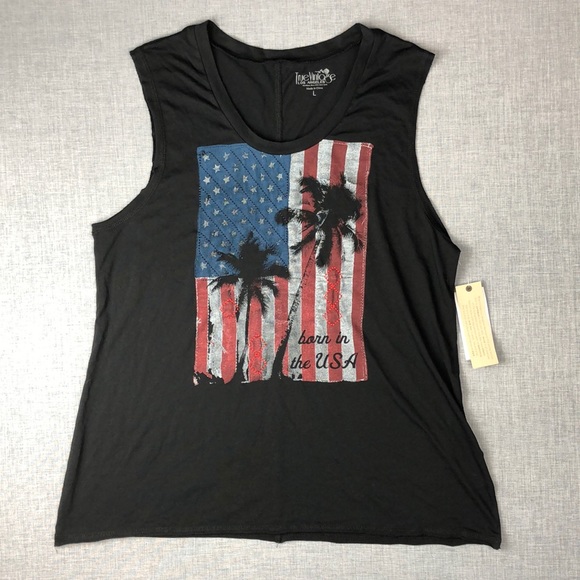 True Vintage Tops - True Vintage American Flag Tank Top Large XLarge